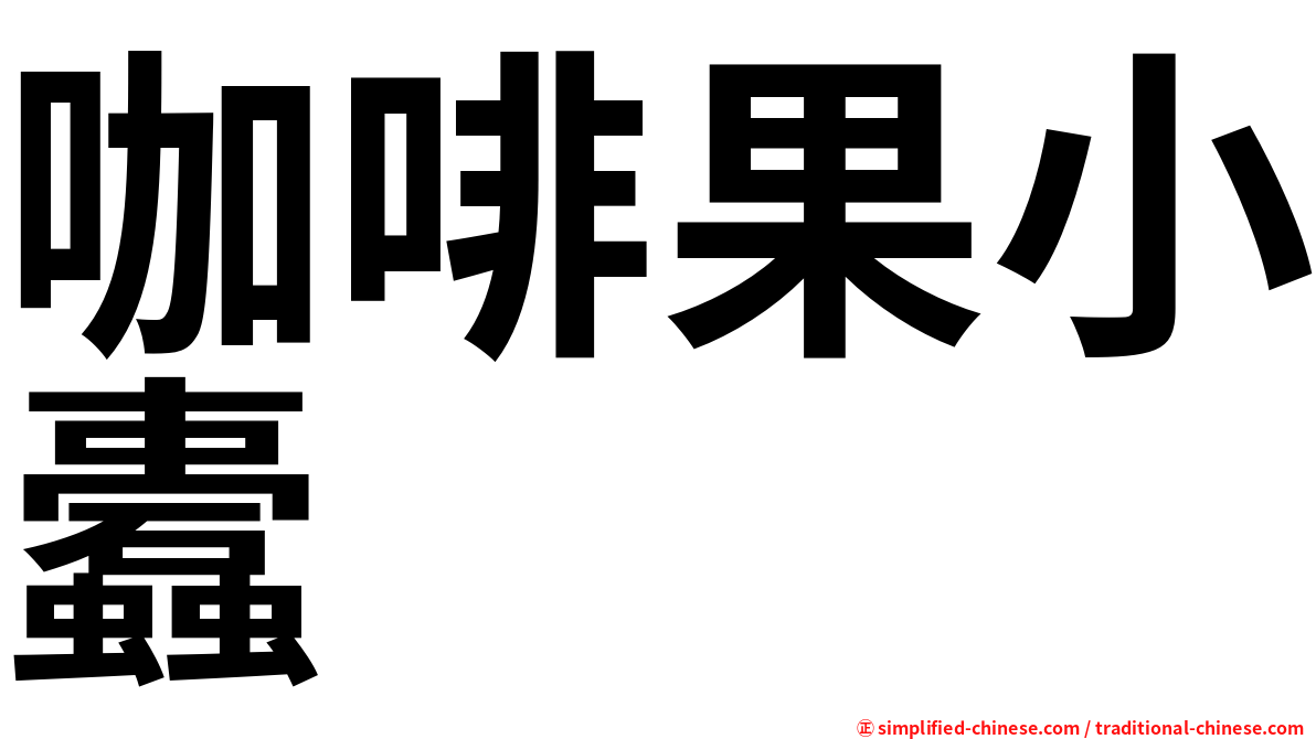 咖啡果小蠹