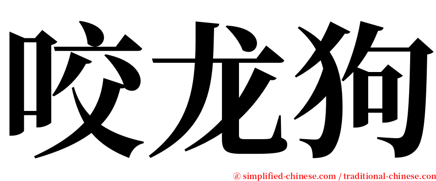 咬龙狗 serif font