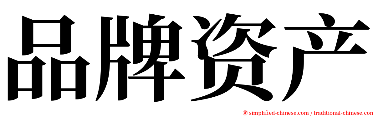 品牌资产 serif font