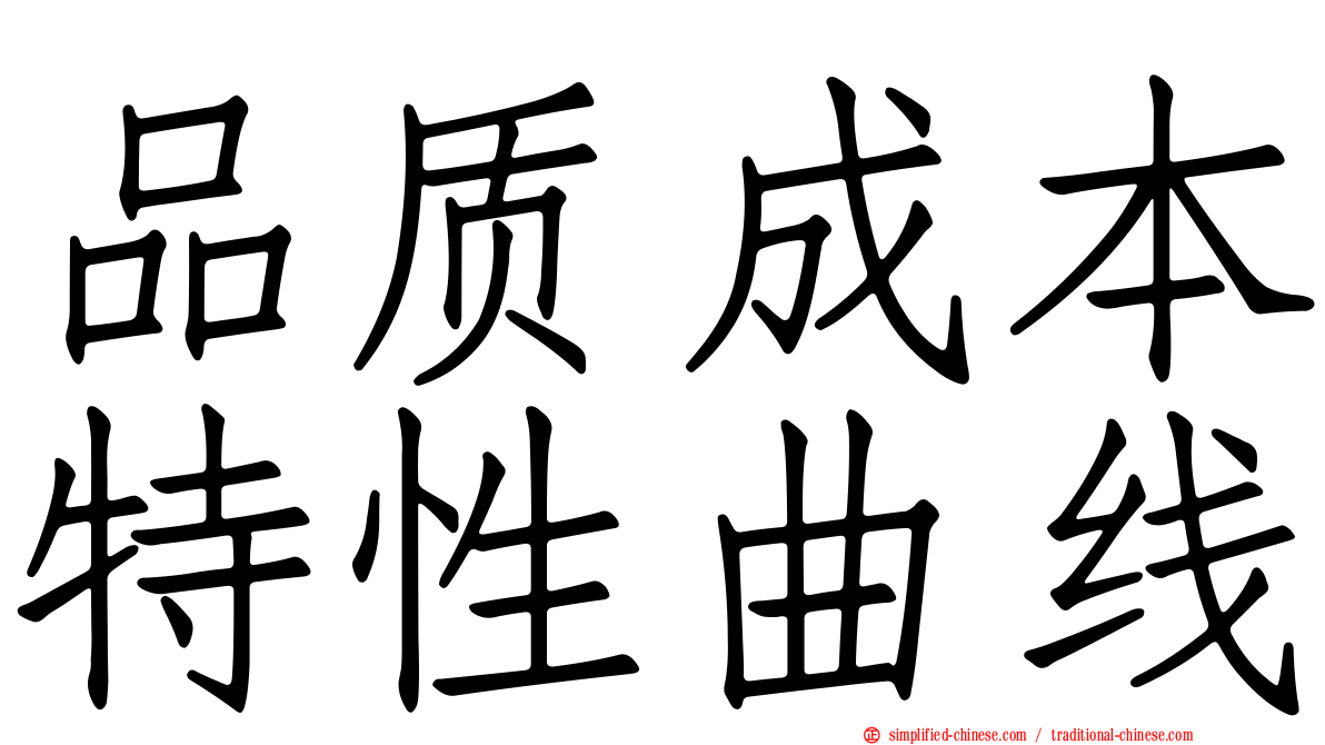 品质成本特性曲线