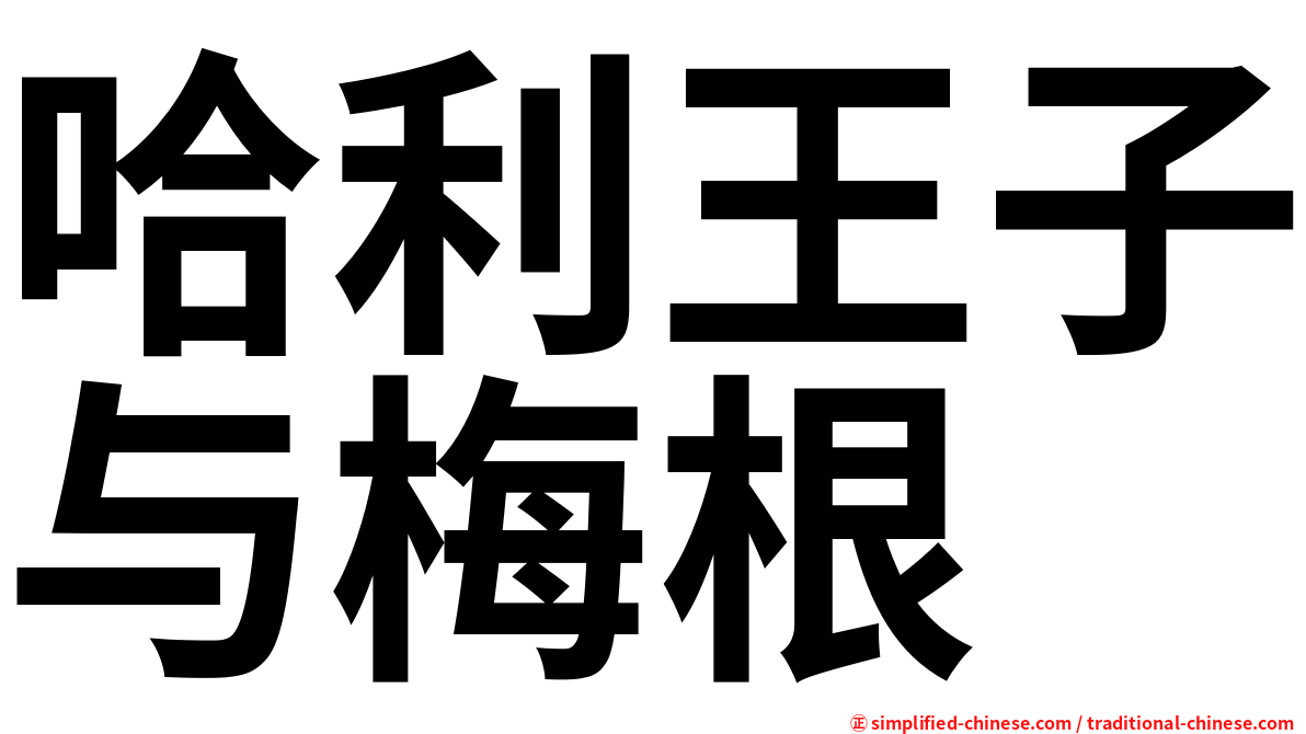 哈利王子与梅根