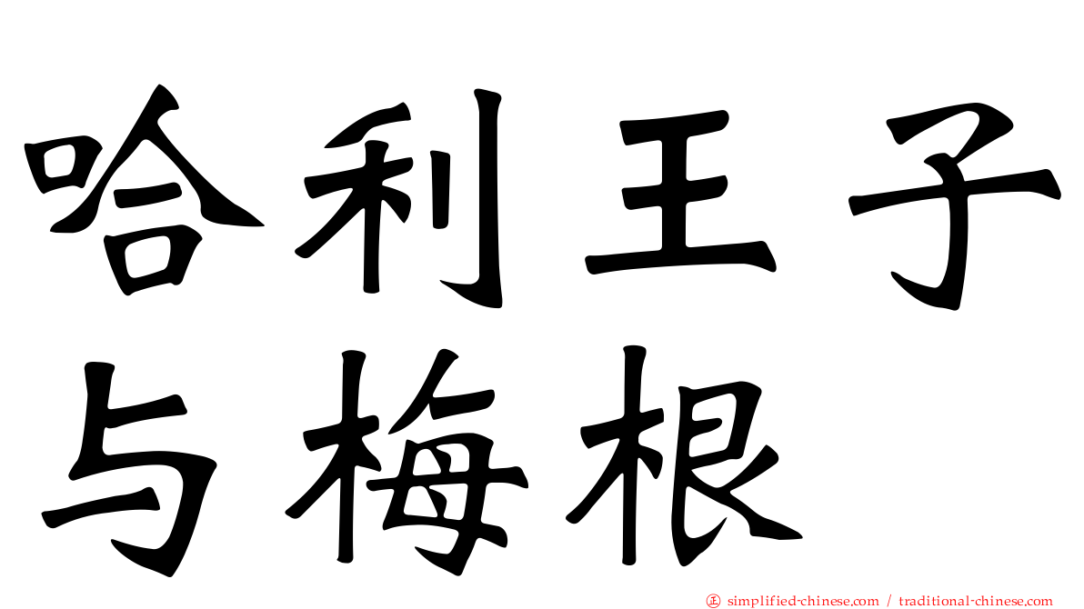 哈利王子与梅根