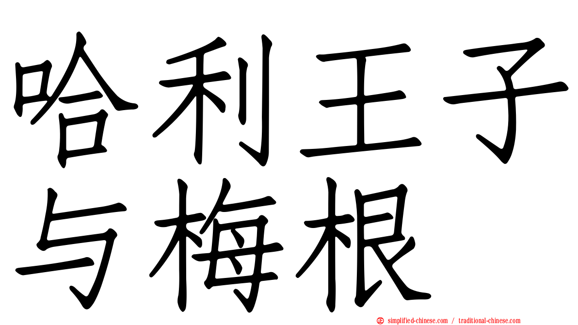 哈利王子与梅根