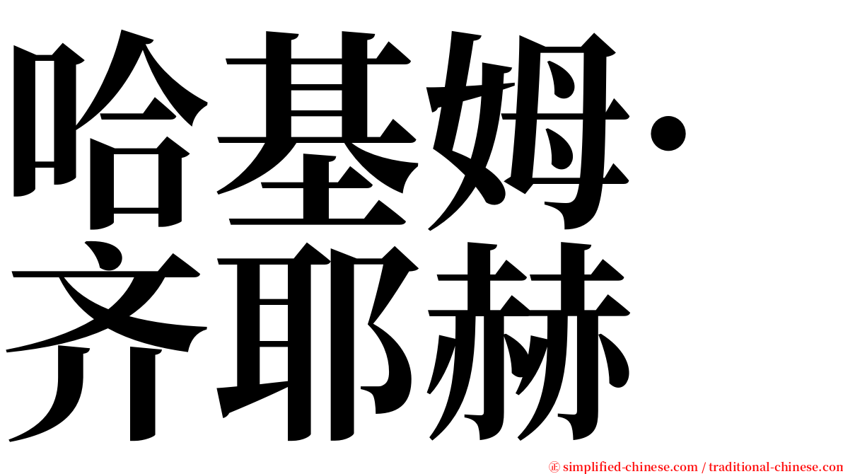 哈基姆·齐耶赫 serif font