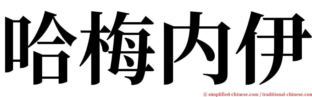 哈梅内伊 serif font