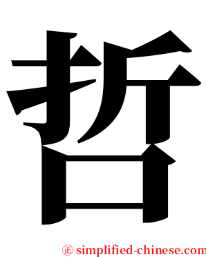哲 serif font