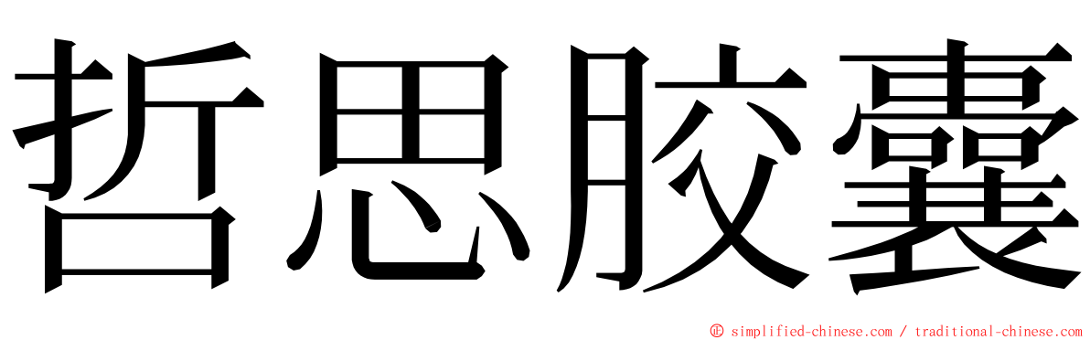 哲思胶囊 ming font