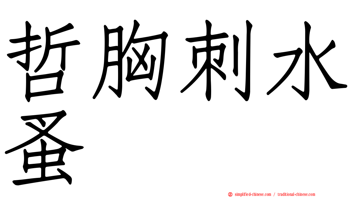 哲胸刺水蚤