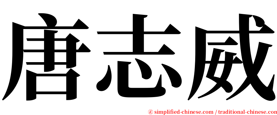 唐志威 serif font