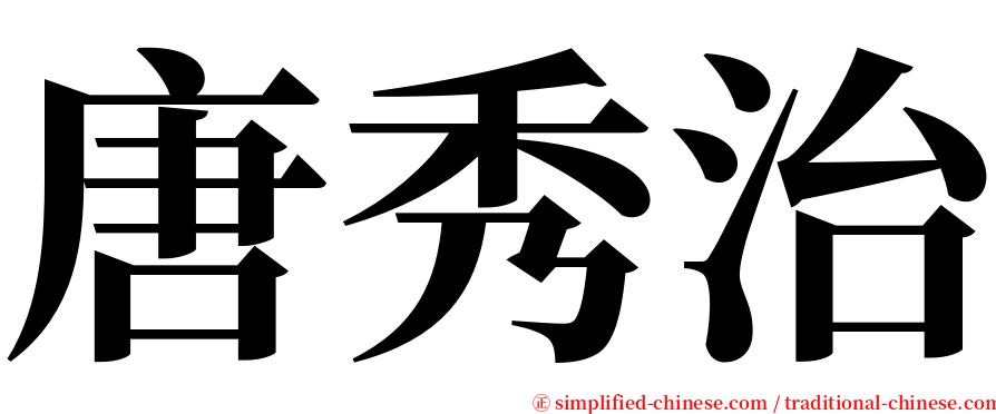 唐秀治 serif font