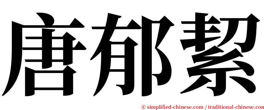 唐郁絜 serif font