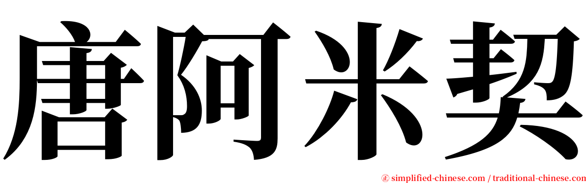 唐阿米契 serif font