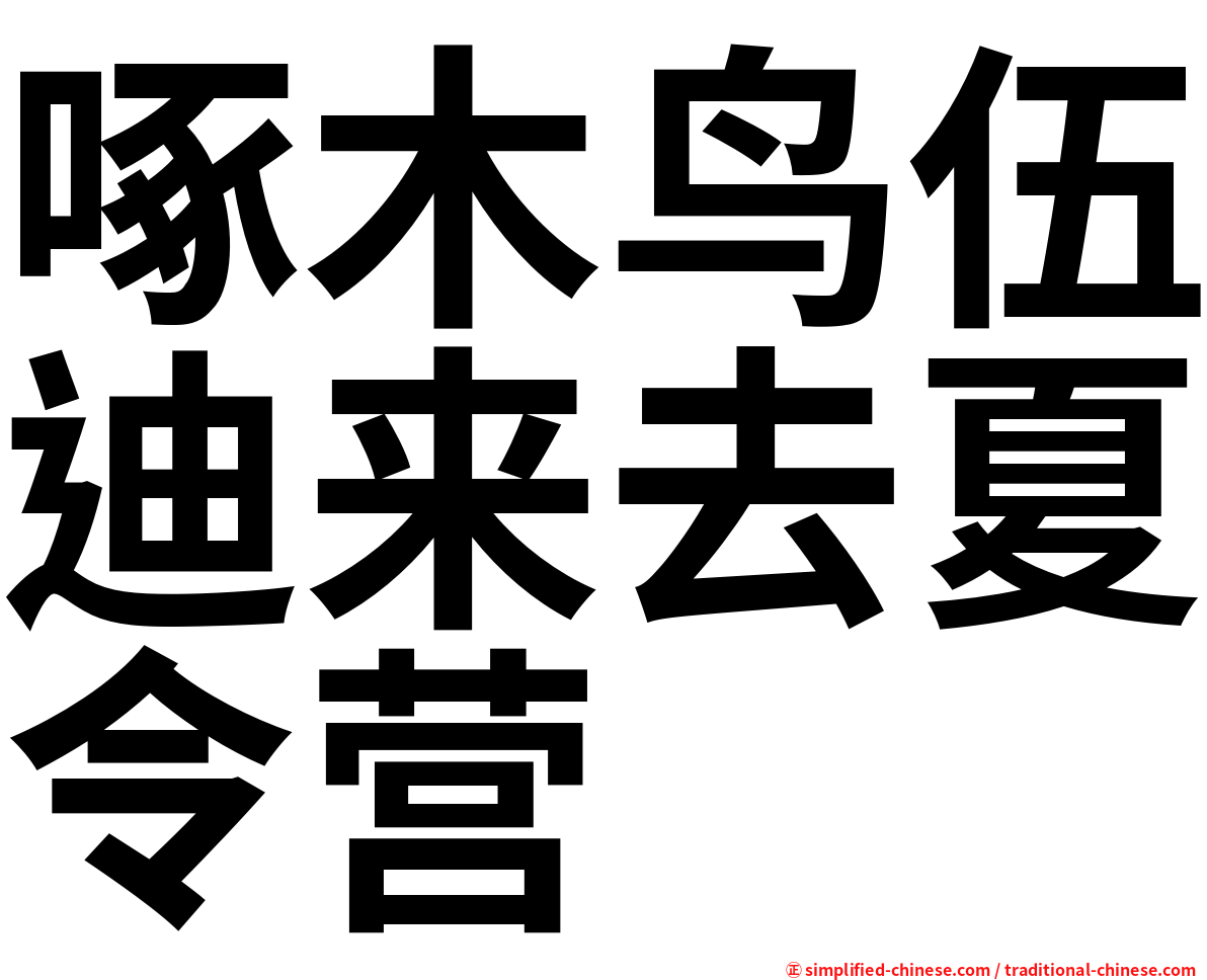 啄木鸟伍迪来去夏令营