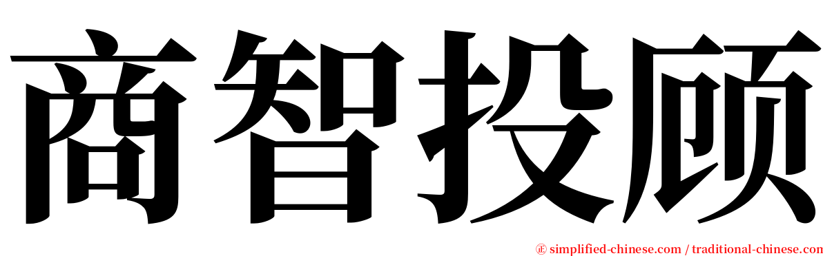商智投顾 serif font