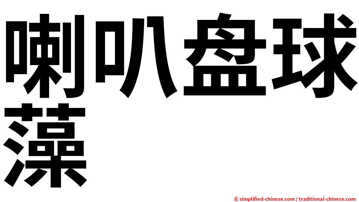 喇叭盘球藻