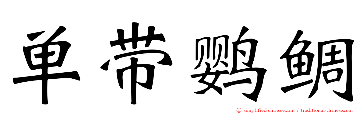 单带鹦鲷