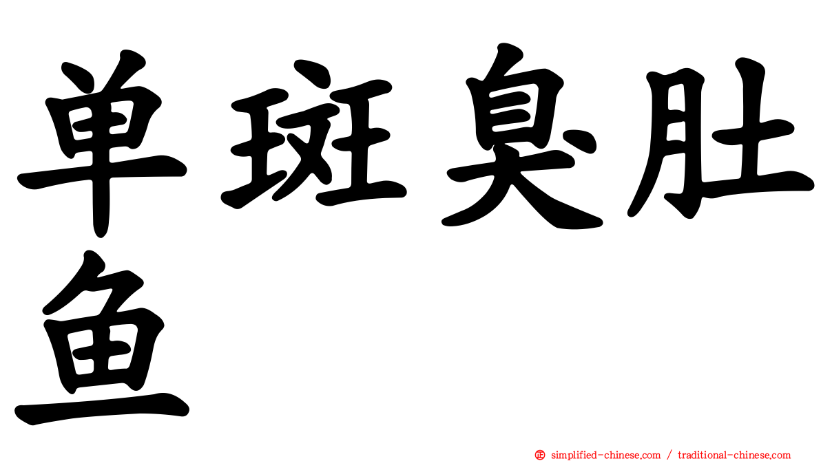 单斑臭肚鱼