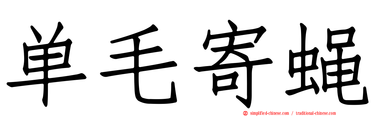 单毛寄蝇