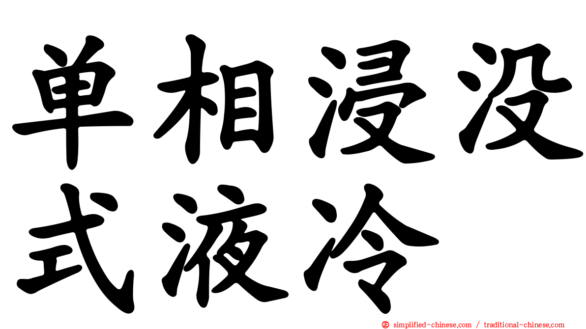 单相浸没式液冷