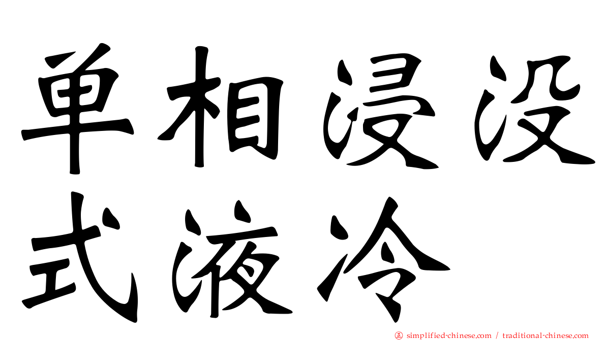 单相浸没式液冷