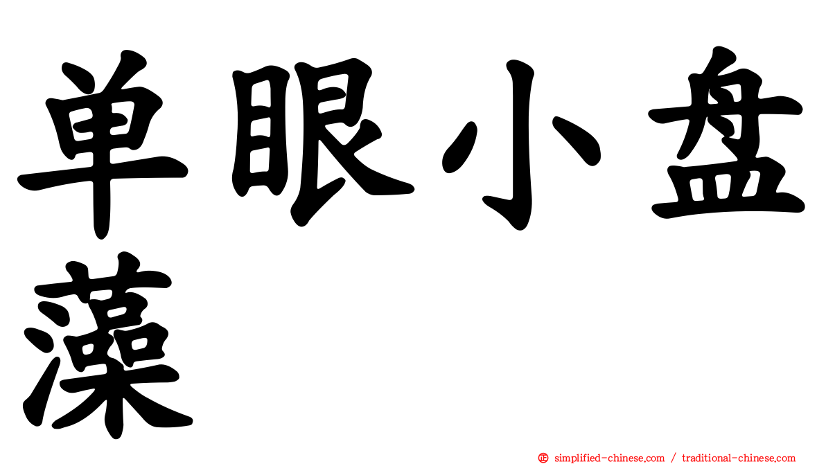 单眼小盘藻