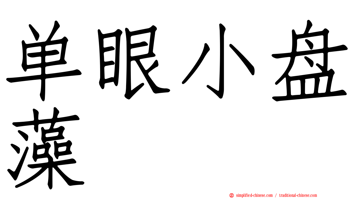 单眼小盘藻