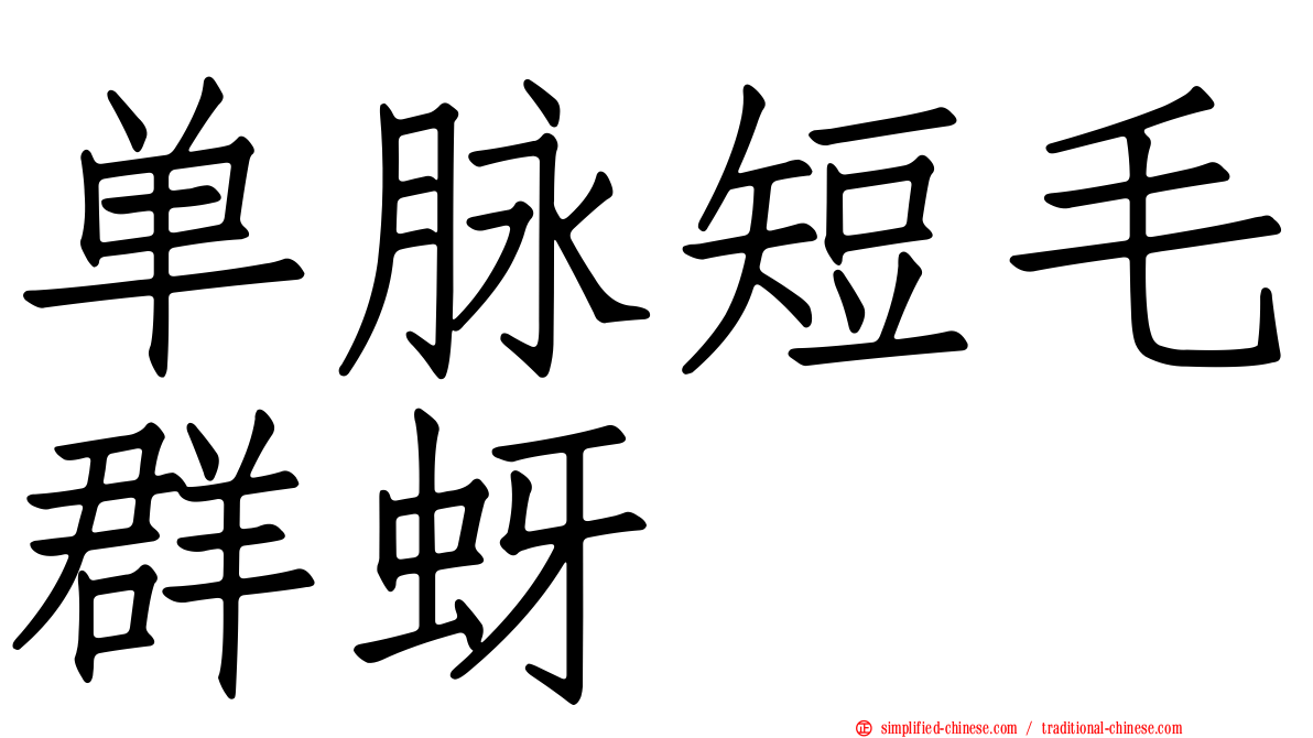 单脉短毛群蚜