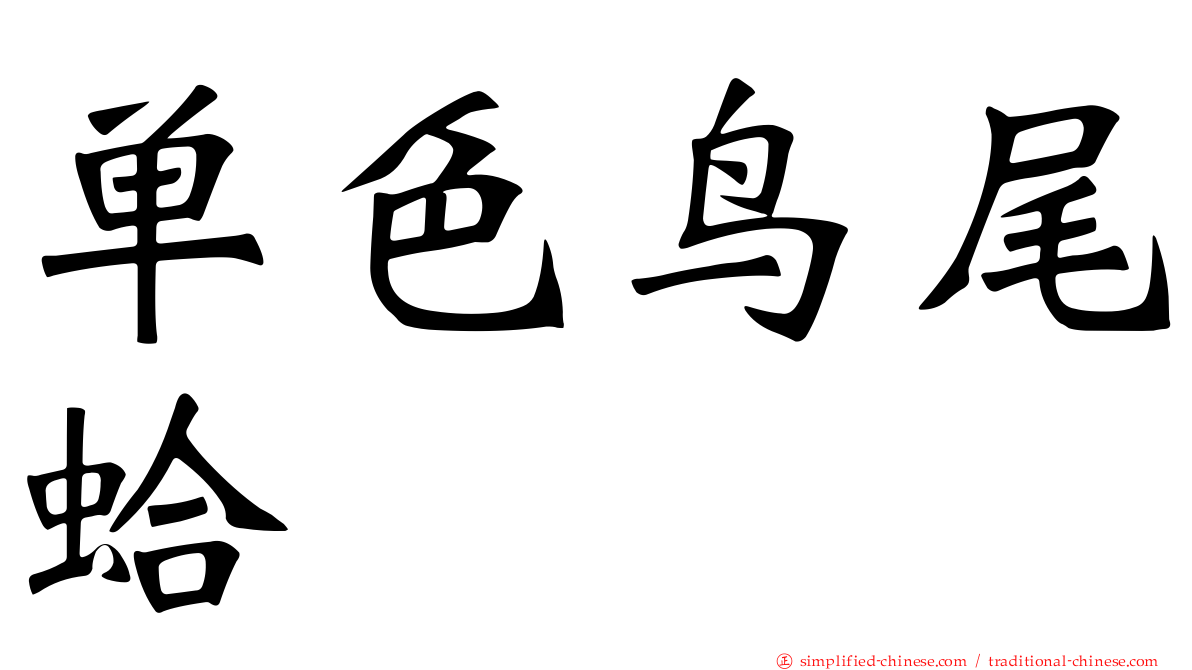 单色鸟尾蛤