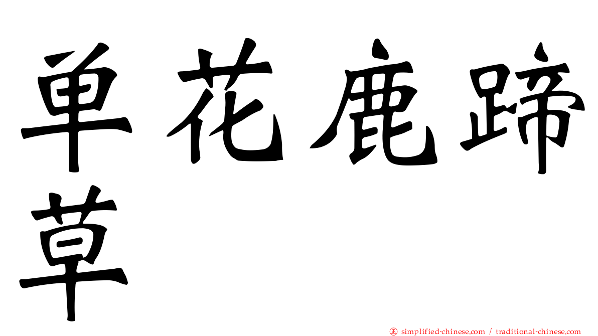 单花鹿蹄草