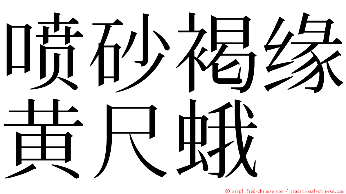 喷砂褐缘黄尺蛾 ming font