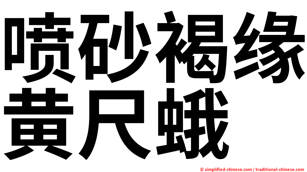 喷砂褐缘黄尺蛾