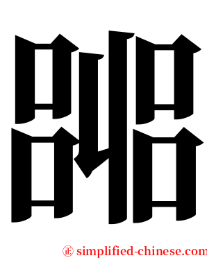 嘂 serif font