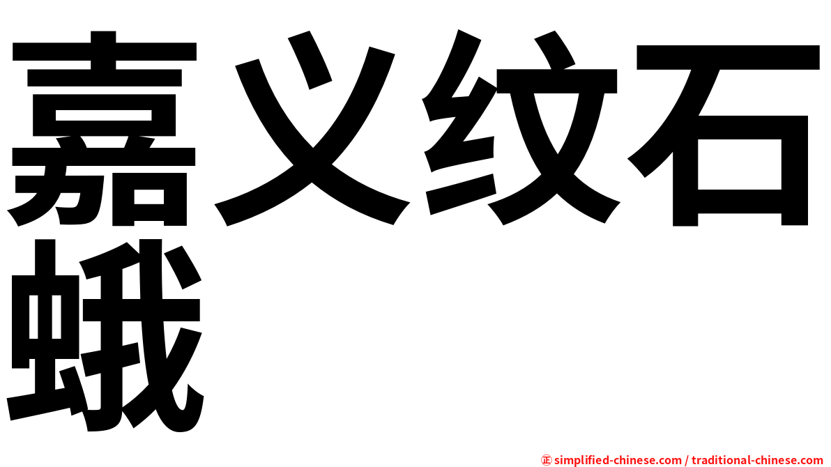 嘉义纹石蛾