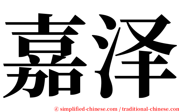 嘉泽 serif font