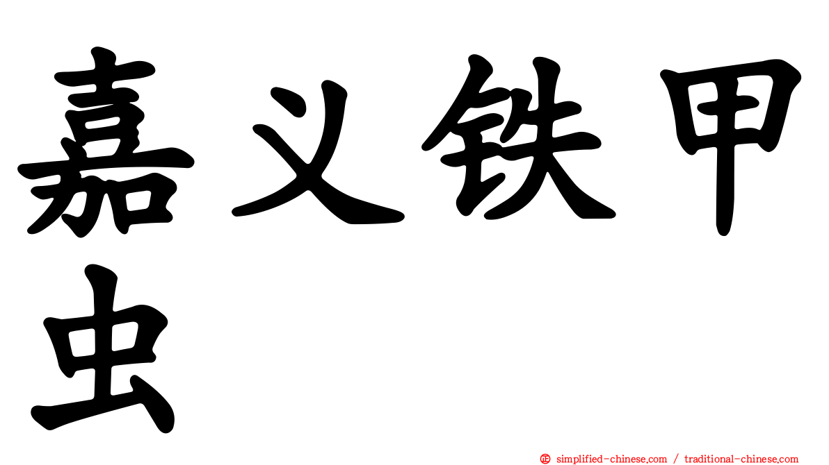 嘉义铁甲虫