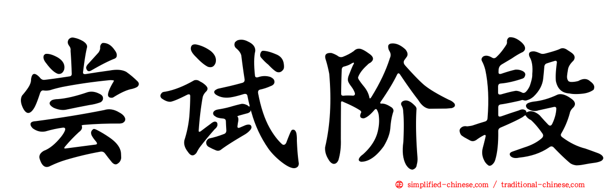尝试阶段