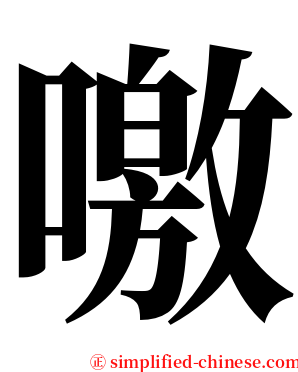 噭 serif font
