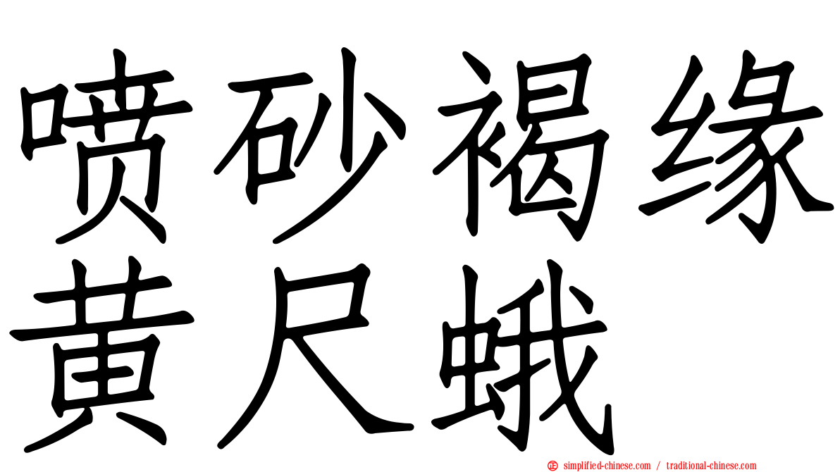 喷砂褐缘黄尺蛾