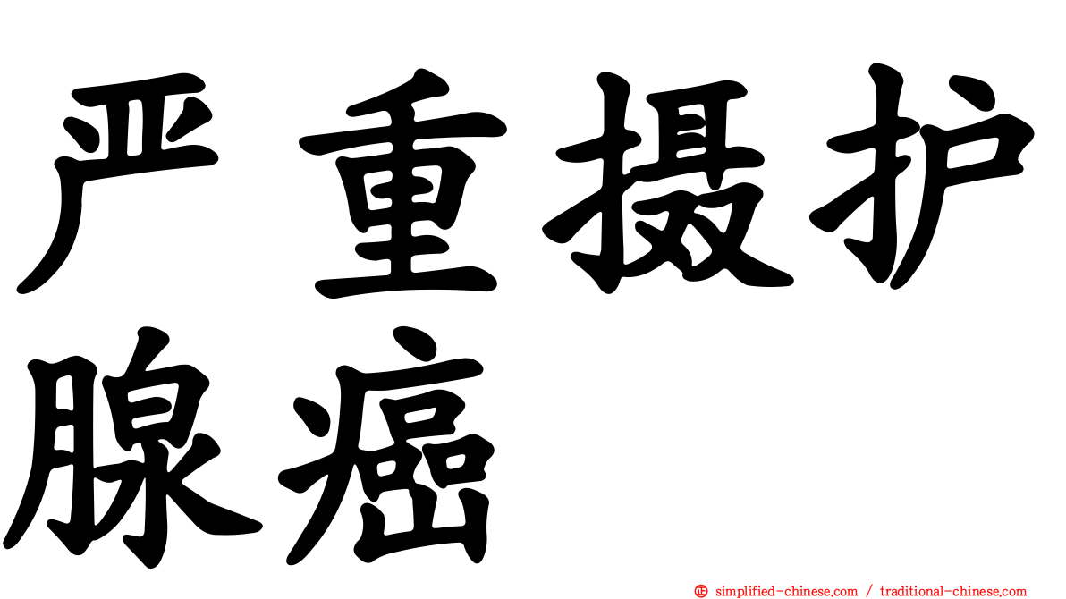 严重摄护腺癌
