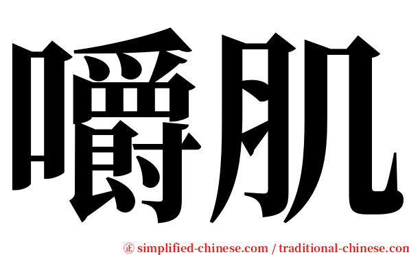 嚼肌 serif font