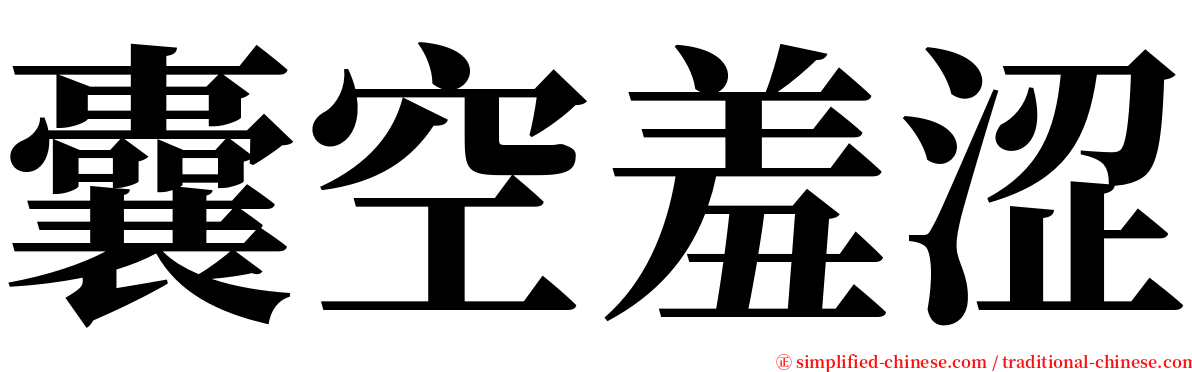 囊空羞涩 serif font