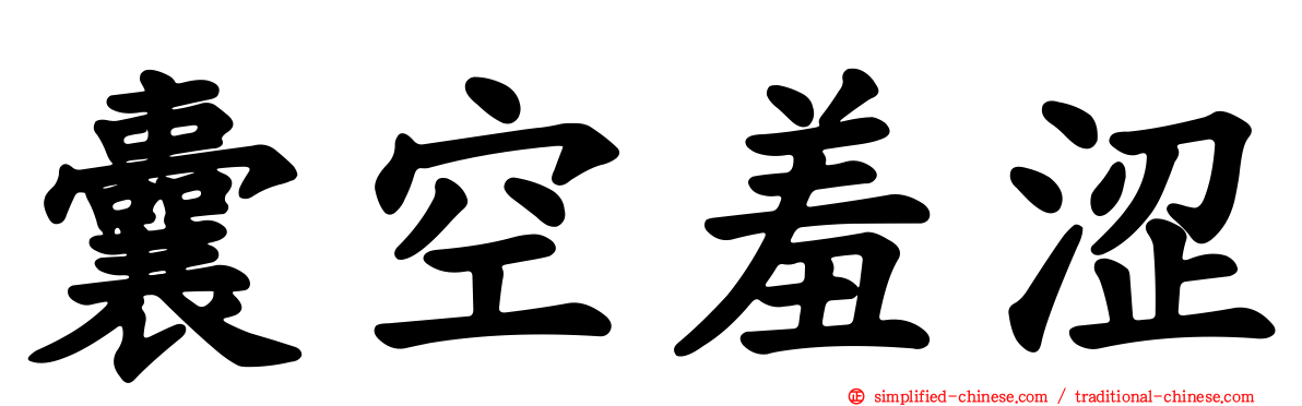 囊空羞涩