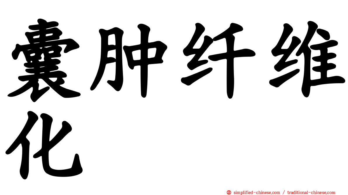 囊肿纤维化