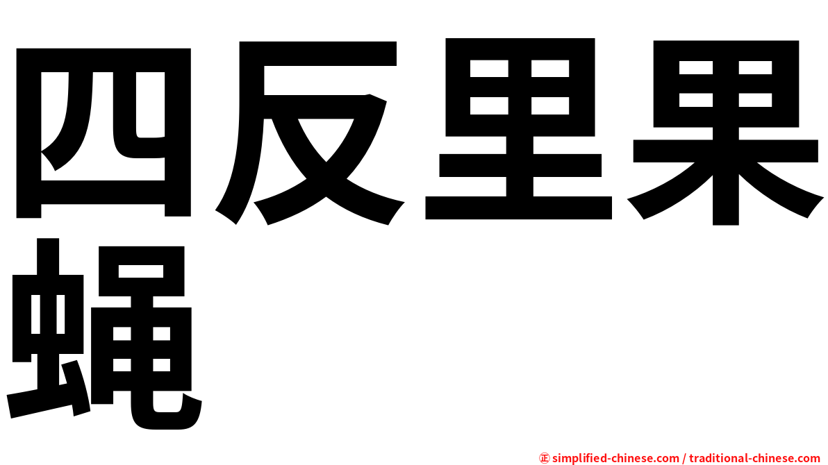 四反里果蝇