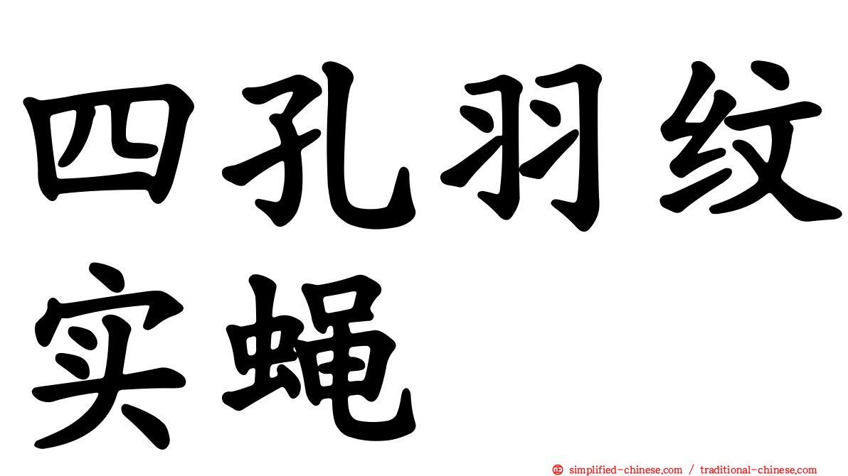 四孔羽纹实蝇
