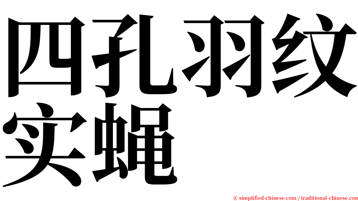 四孔羽纹实蝇 serif font