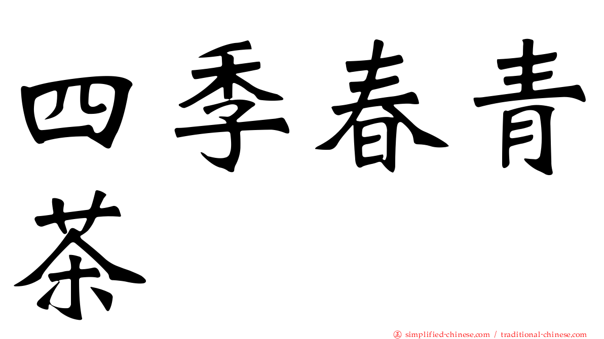 四季春青茶