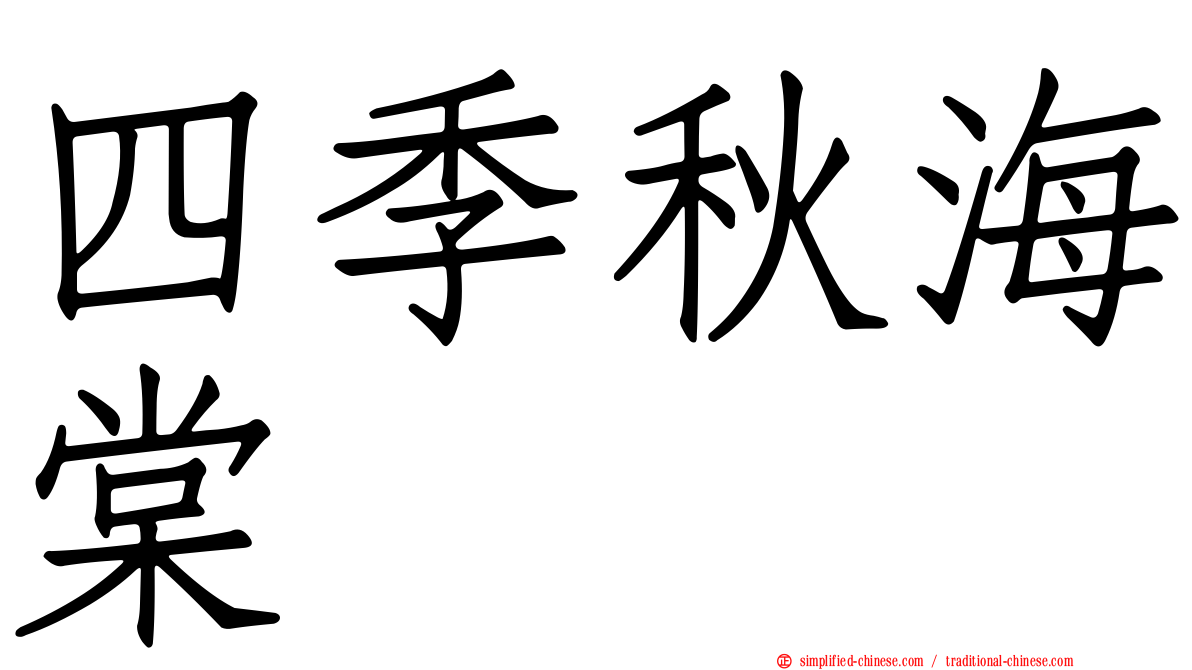 四季秋海棠