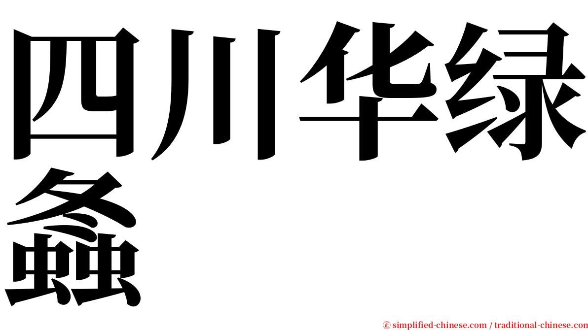 四川华绿螽 serif font