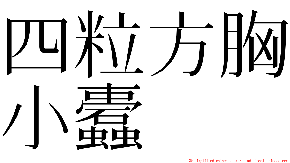 四粒方胸小蠹 ming font